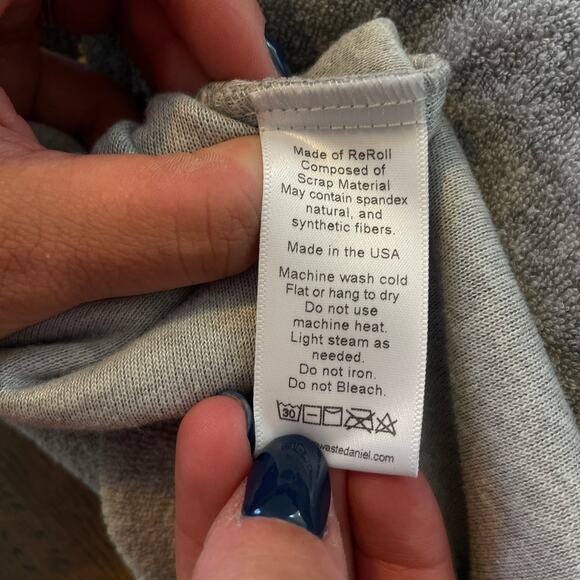 Zero Waste Daniel Hoodie XXL Gray ReRoll Patchwork Sustainable Made in USA RARE - Picture 4 of 10